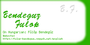 bendeguz fulop business card