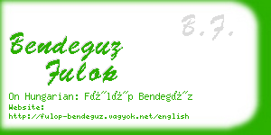 bendeguz fulop business card